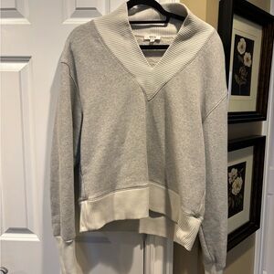 Agolde Light Gray V-Neck Sweater